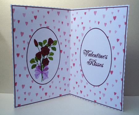 Valentines Red Roses Card Insert by Audrey Brown clifford