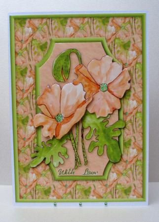 Orange Flowers Quick Card by Audrey Brown clifford