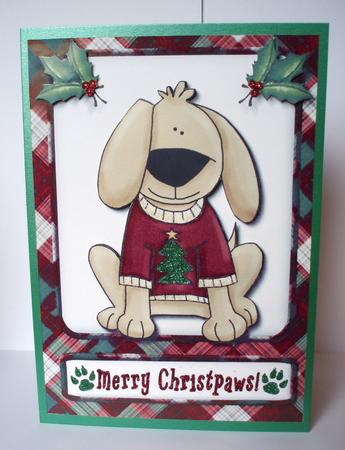 Merry Christpaws 2 Quick Card by Audrey Brown clifford