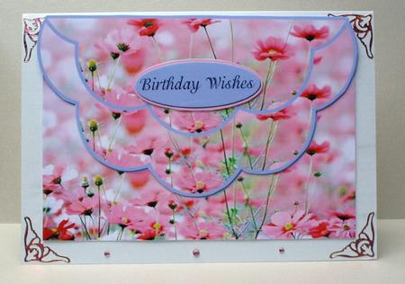 Fields of Flowers Pretty Quick Card Birthday Wishes Thinking by Audrey Brown clifford