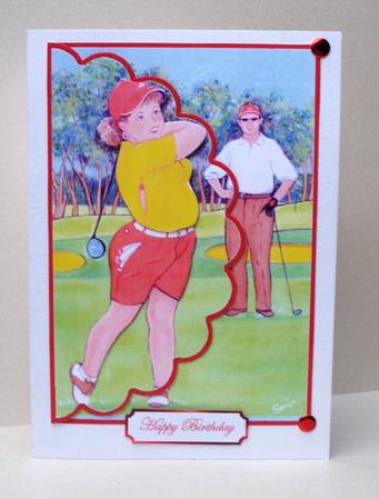 Lady Golfer by Audrey Brown clifford