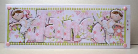 Dancing Girls Ballerina Large Dl Card by Audrey Brown clifford