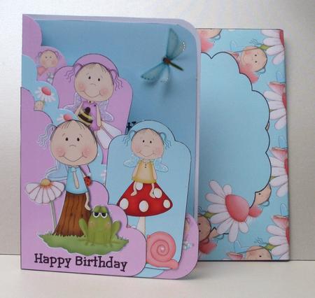 Garden Fairies Scalloped Pocket Card Kit by Audrey Brown clifford