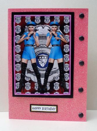 Police Me Wavy Corner Side Stacker by Audrey Brown clifford