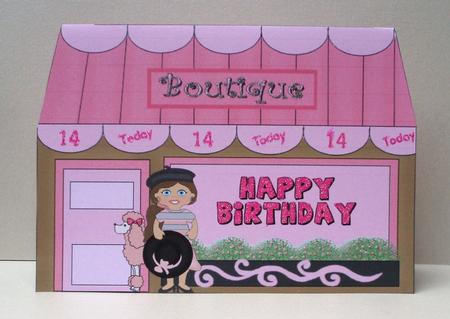 Quick 14th Birthday Shaped Card by Audrey Brown clifford