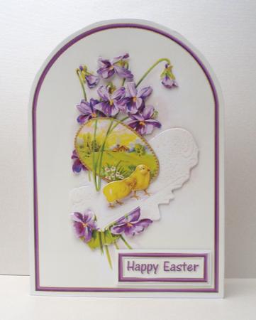 Chicks & Flowers Rounded Quick Card by Audrey Brown clifford