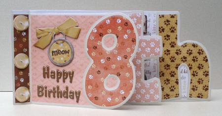 Cats Whisker's 8th Happy Birthday Book Sheet by Audrey Brown clifford