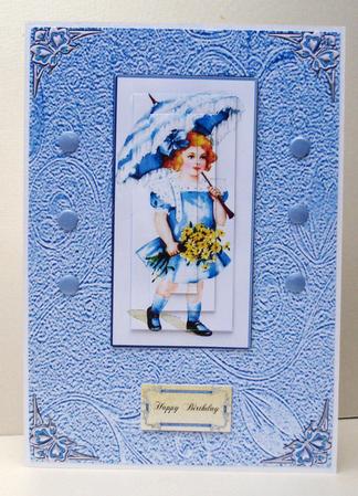 Little Girl Blue with a Parasol by Audrey Brown clifford