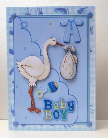 Baby Boy Decoupage Topper by Audrey Brown clifford