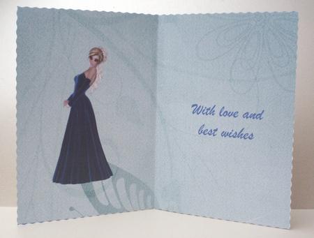 Woman in Blue Cardmaking Insert by Audrey Brown clifford