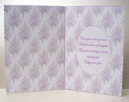 Lilac Floral Wedding Insert by Audrey Brown clifford
