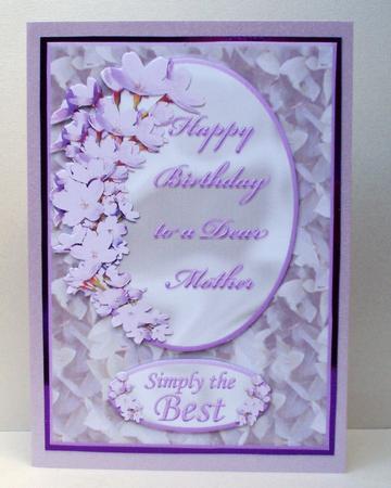Simply the Best Daughter/mothers Birthday Purple by Audrey Brown clifford