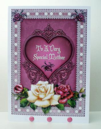 Mothers Roses and Lace with Decoupage by Audrey Brown clifford