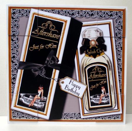 Mens Birthday Splash on Aftershave 8in Picture Sheet by Audrey Brown clifford
