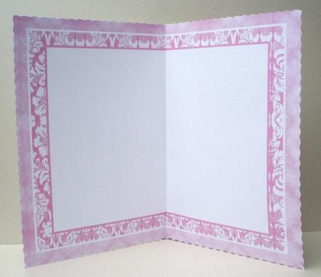 Damask Borders A5 Portrait Insert in Pink by Audrey Brown clifford