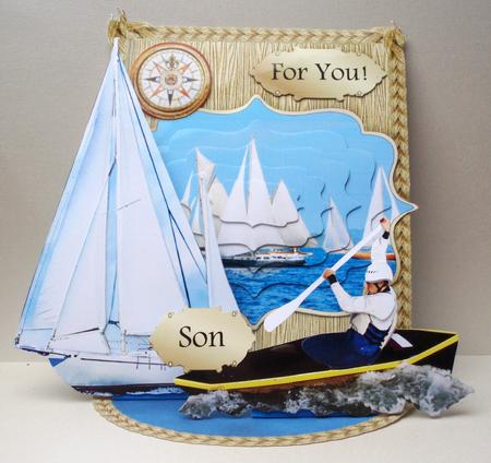 Giant Easel Tableau 3D Card Kit - Regatta by Audrey Brown clifford