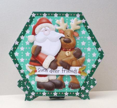 Deer Friends Step by Step Plate Card by Audrey Brown clifford