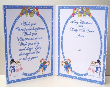 Christmas Insert with Verse (blue) by Audrey Brown clifford