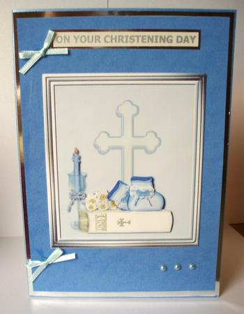 Boys Christening Card by Audrey Brown clifford