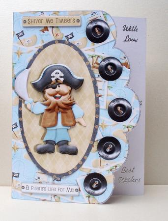 A Pirates Life Scalloped Edge with Decoupage by Audrey Brown clifford