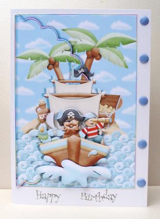 Ay Ay Captain Scalloped Edge Envelope Card by Audrey Brown clifford