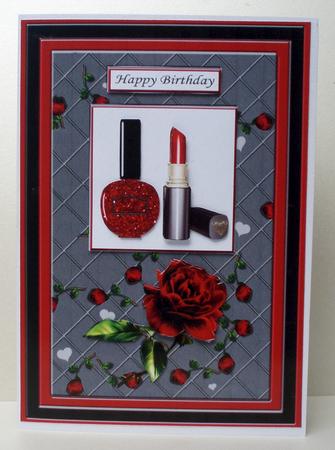 Glam Nails and Lips with a Rose by Audrey Brown clifford