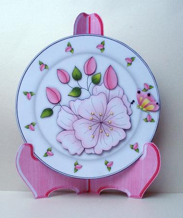 Cherry Blossoms Plate Card Kit by Audrey Brown clifford