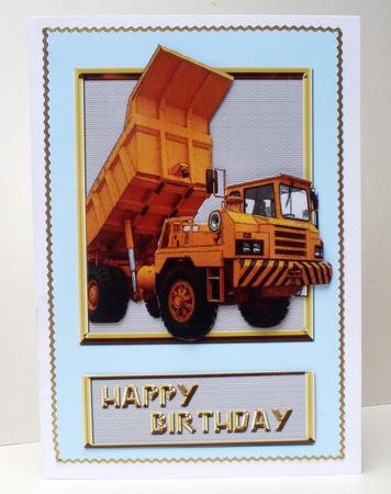 Dumper Truck of Fun Card Front by Audrey Brown clifford