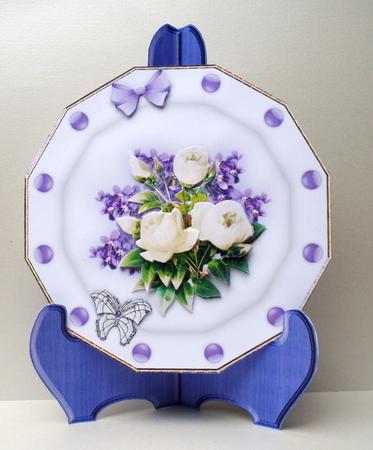 Roses and Violets Plate Card Kit by Audrey Brown clifford