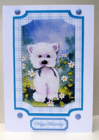 Floral Westie by Audrey Brown clifford