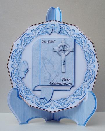 1st Communion 2 Plate Card Kit - Boy by Audrey Brown clifford