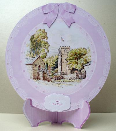 Crowcombe Village Somerset Card, Pink Stand, 5 x Sentiments by Audrey Brown clifford