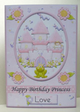 My Frog Prince Has Arrived Birthday Quick Cut and Fold Card by Audrey Brown clifford