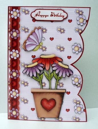 Spring Has Sprung Shaped Card Front with Step by Step by Audrey Brown clifford