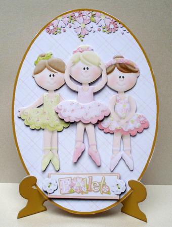 Trio of Little Ballerina's Oval Plate & Stand by Audrey Brown clifford