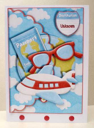 Destination Unknown Scalloped Edge Envelope Card by Audrey Brown clifford