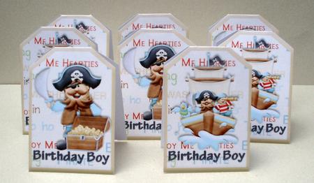 8 Pirates Treasures Folding Gift Tags by Audrey Brown clifford