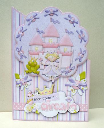 Once Upon a Dream Princess & Frog Quick Cut & Fold Card by Audrey Brown clifford