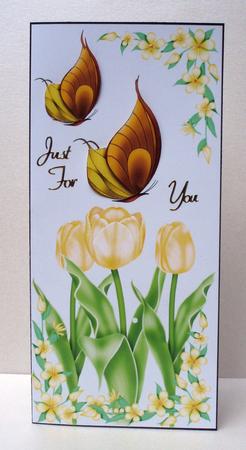 Voucher Card - Gold Butterflies by Audrey Brown clifford