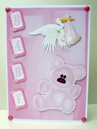 Baby Girl Stork by Audrey Brown clifford