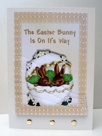 Easter Bunnies in an Egg Wave Bottom Stacker by Audrey Brown clifford