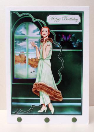 Jade Lady Envelope Card by Audrey Brown clifford