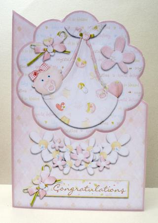 Congratulations New Baby Girl Over the Edge by Audrey Brown clifford