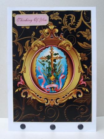 Shield and Cross Card Front by Audrey Brown clifford