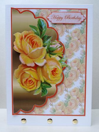 Peach Rose Envelope Card by Audrey Brown clifford