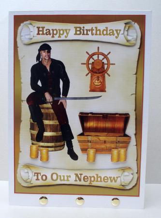 Male Decoupage Card Front by Audrey Brown clifford