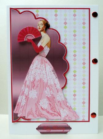 Pink Fan Lady by Audrey Brown clifford