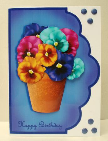 Potted Pansies by Audrey Brown clifford