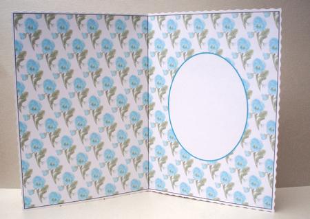 Aqua Pansy Insert by Audrey Brown clifford