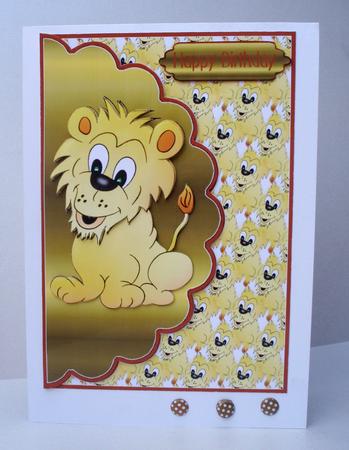 Leo Lion Envelope Crdfront by Audrey Brown clifford